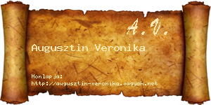 Augusztin Veronika névjegykártya