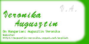 veronika augusztin business card